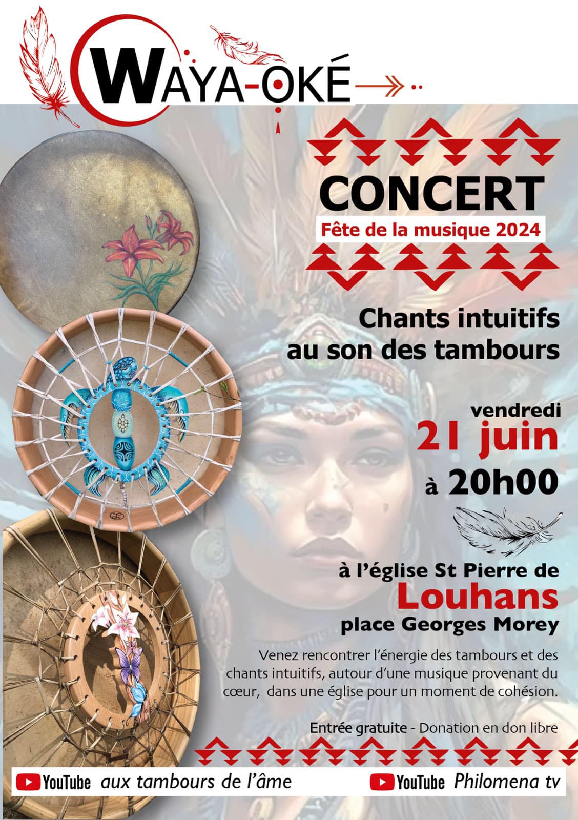 Affiche Concert WAYA-OKÉ Fête de la musique de Louhans le 21 juin 2024